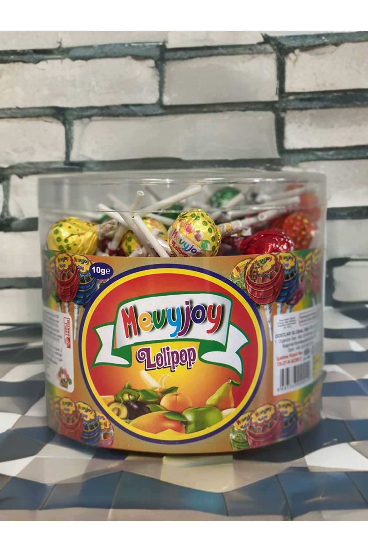 MEVYJOYMEYVE AROMALI LOLİPOP10 GR 100 ADET