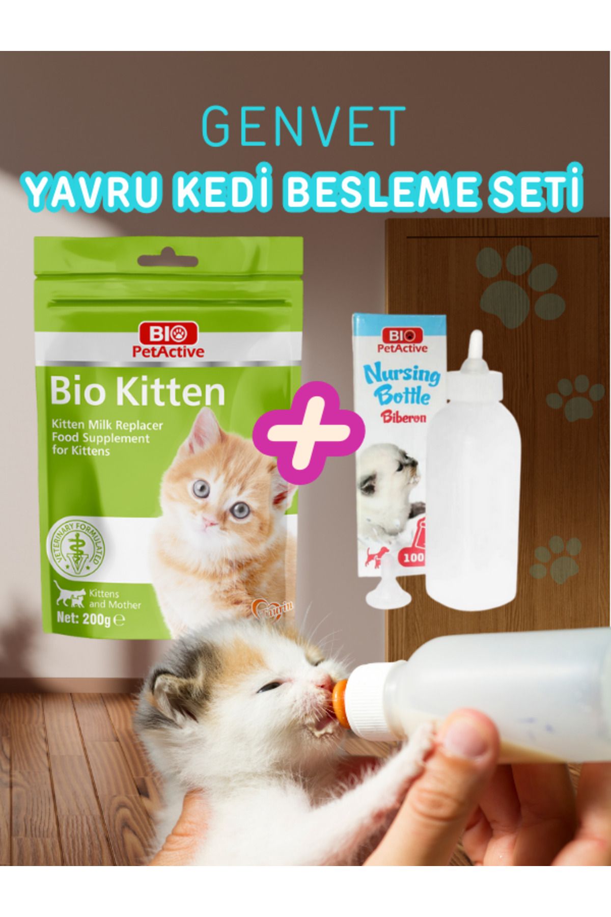 Bio PetActive Kitten Milk +Bio PetActive Bibe...