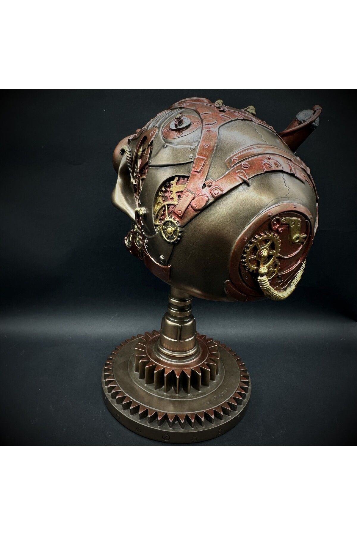 Steampunk Çarklı Kurukafa Masaüstü Dekoratif Biblo