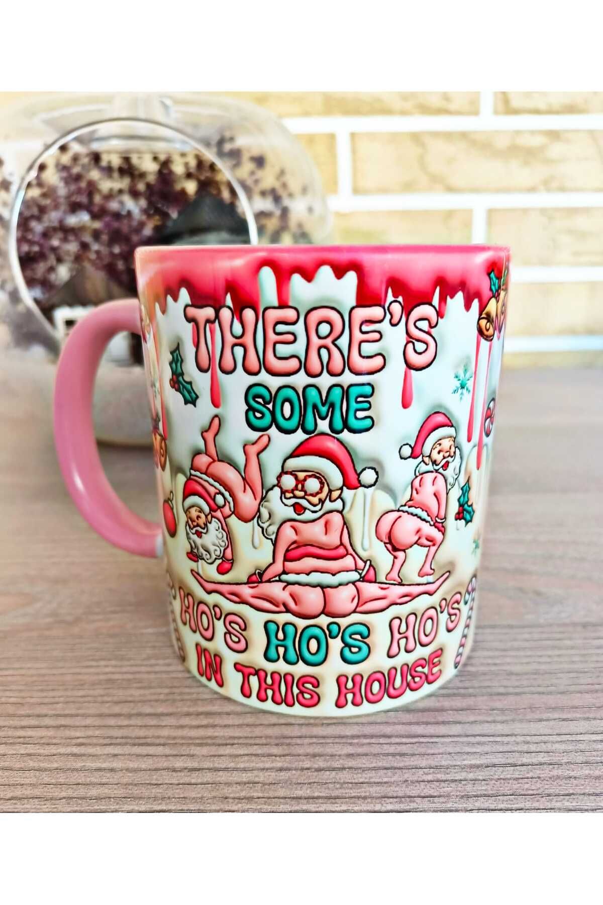 Mugs and love Çılgın noelbaba 3D baskı porsel...