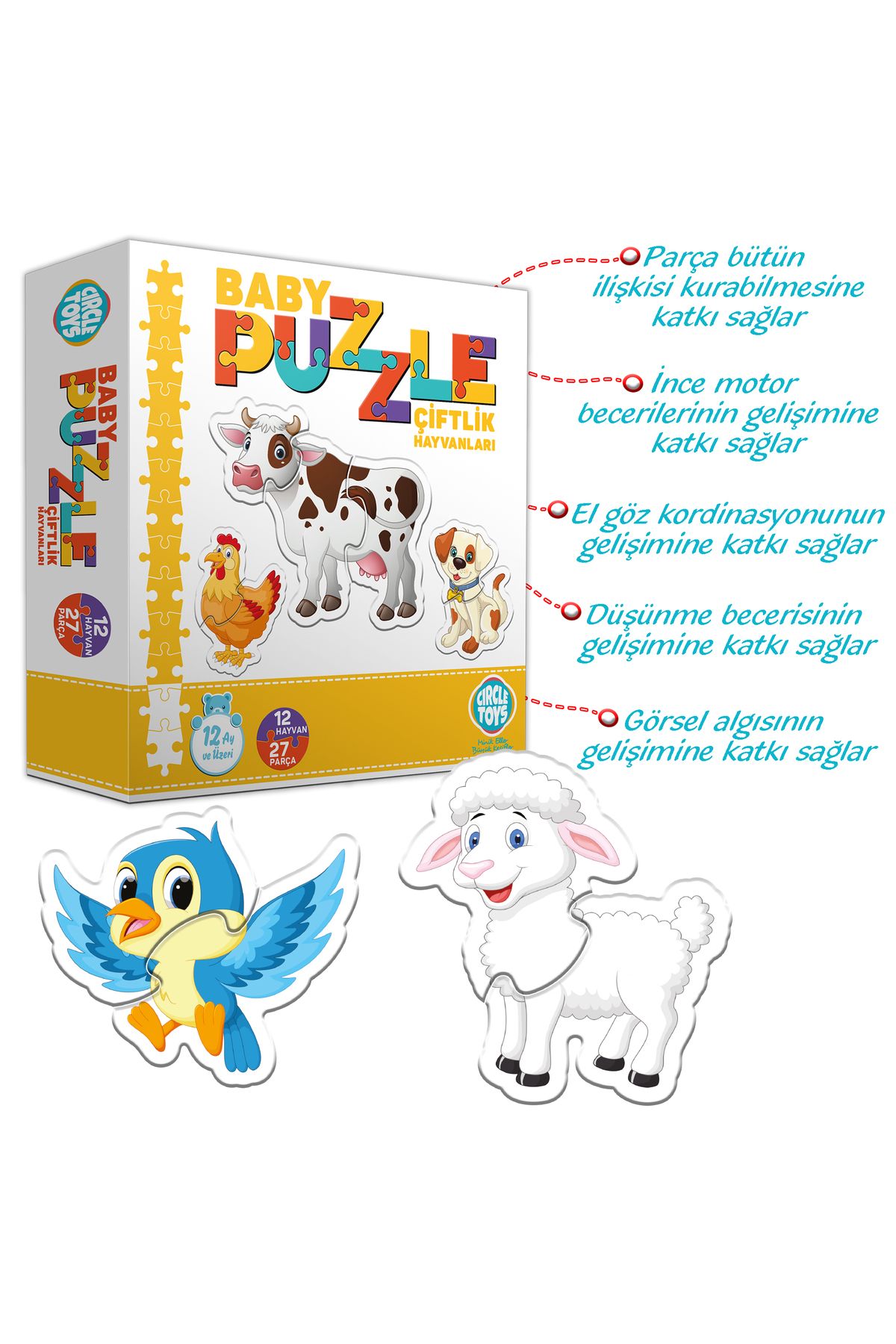 Baby Puzzle Çiftlik Hayvanları 27 Parça