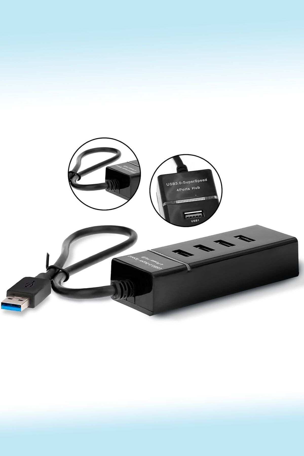 Usb Girişli 4 Portlu  Usb Çoklayıcı Usb Çoğaltıcı Usb Hub Usb 3.0 Laptop Notebook Desktop Pc Uyumlu