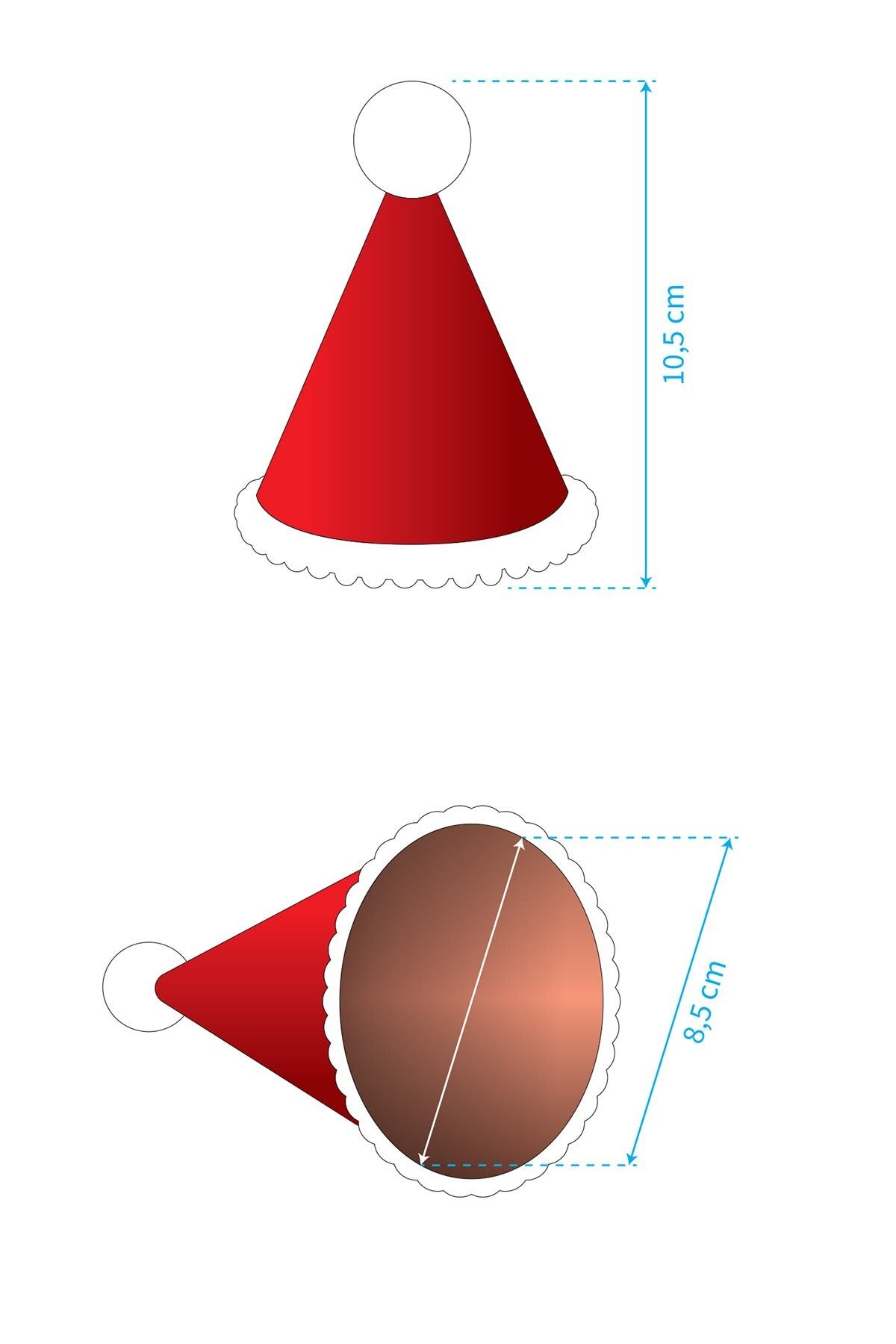 Pembe Altı Ay Kınası Yarım Yaş 1/2 Çocuk Mini Şapka