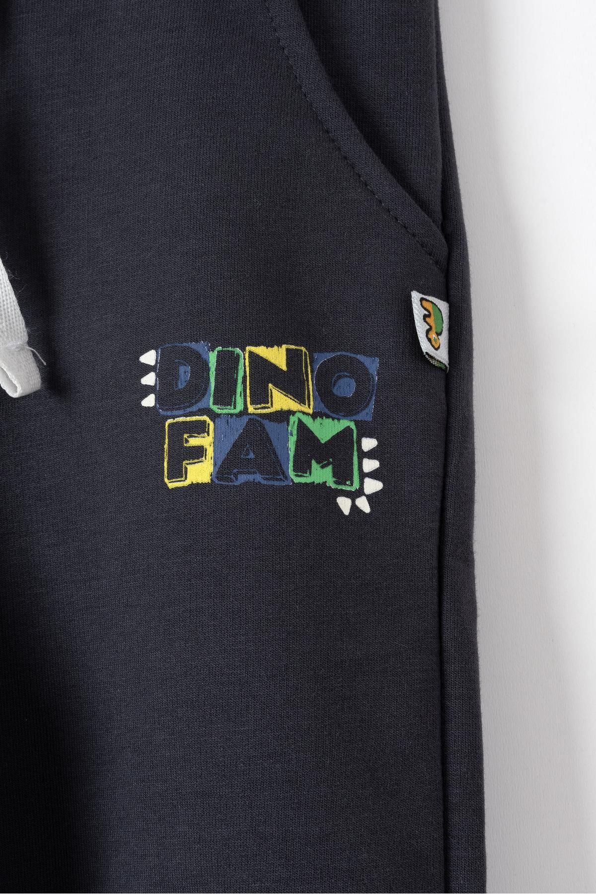 Dino Fam Baskılı Erkek Çocuk Sweatshirt Eşofman Takımı