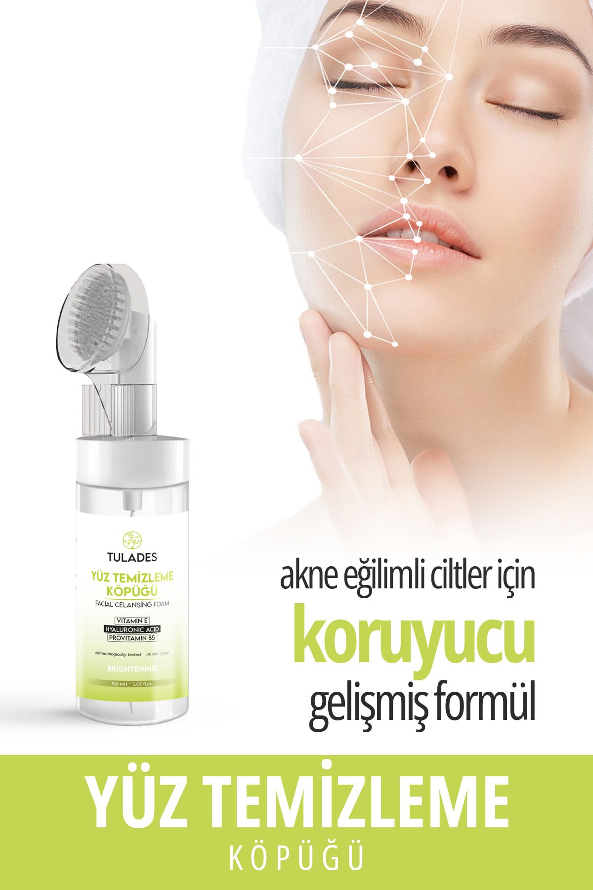 Fırçalı Yüz Temizleme Köpüğü Siyah Nokta Ve Sivilce Karşıtı 150 ml