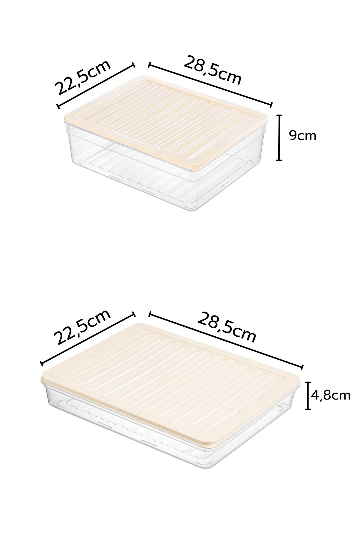 4 Parça Set Freshbox Mikrodalga ve Difrize Uygun Saklama Kabı