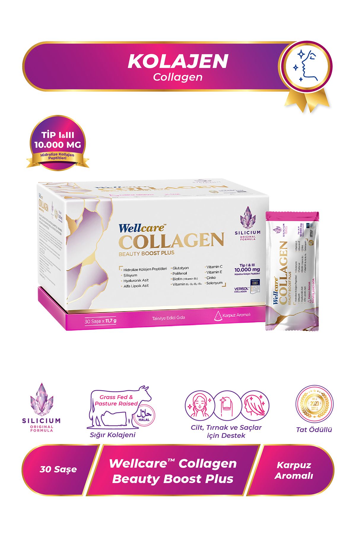 WellcareCollagen BeautyBoost Plus Saşe Karpuz...