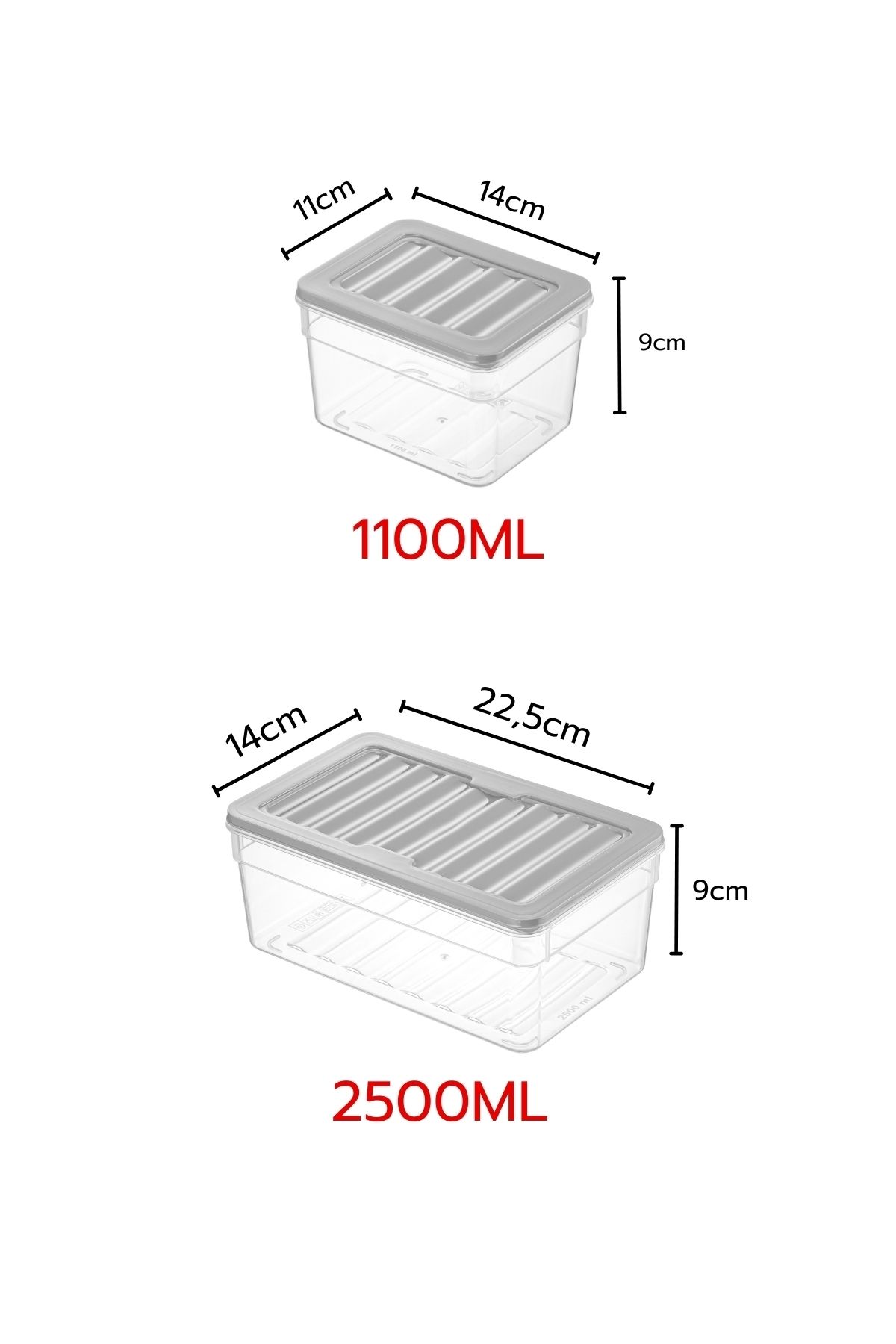 20 Parça Set Freshbox Mikrodalga ve Difrize Uygun Saklama Kabı