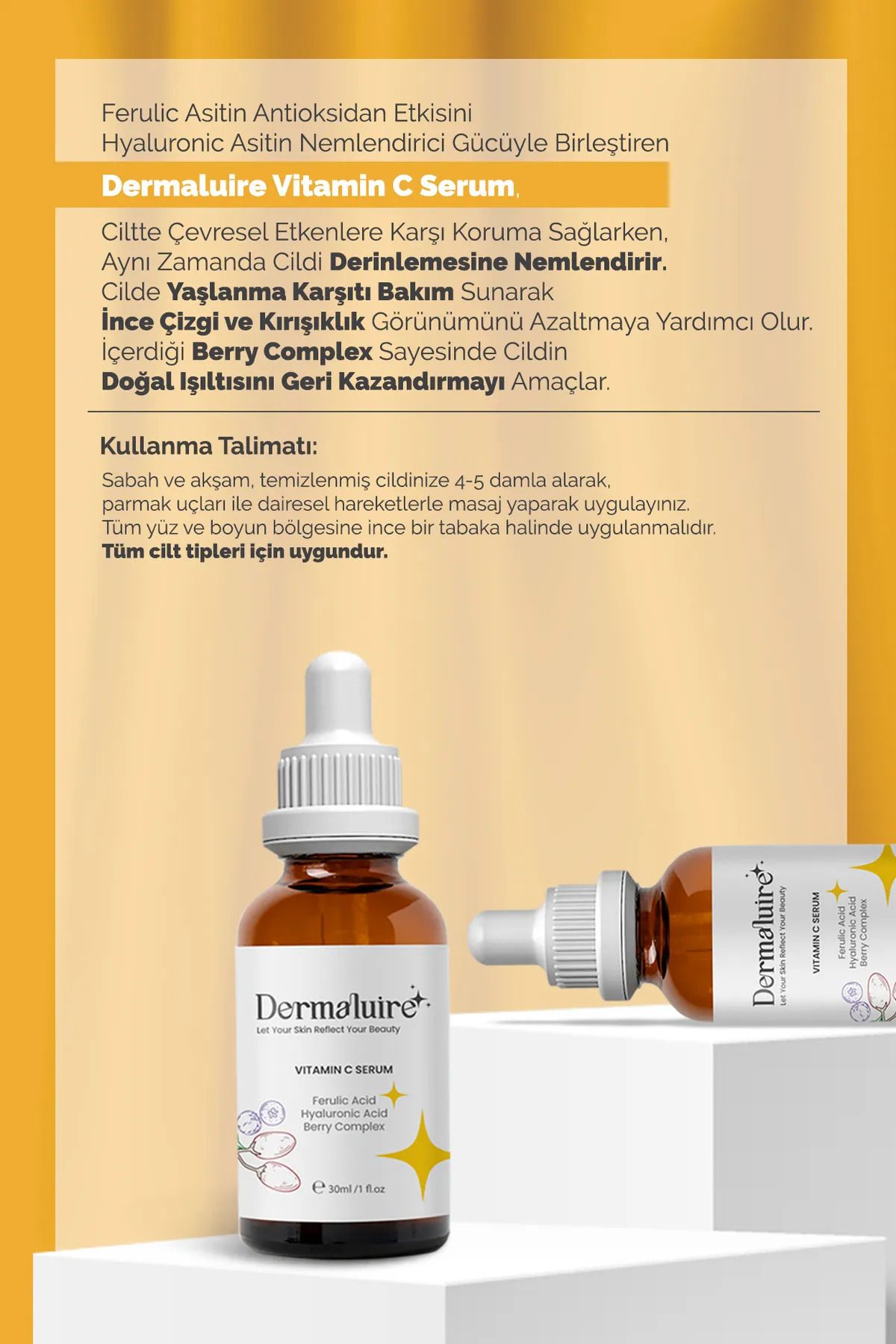 Yoğun Nemlendirici Bakım Seti ( Vitamin C Serum, Nemlendirici Krem )