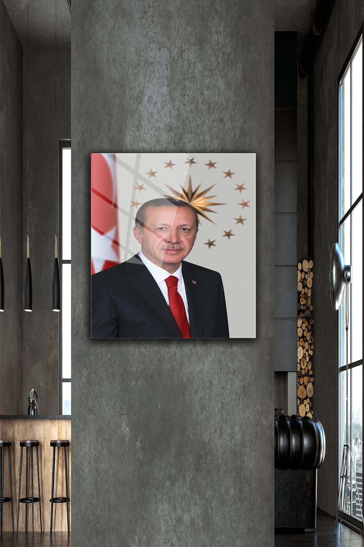 Recep Tayyip Erdoğan, 4 mm Temperli Kırılmaz Cam Tablo