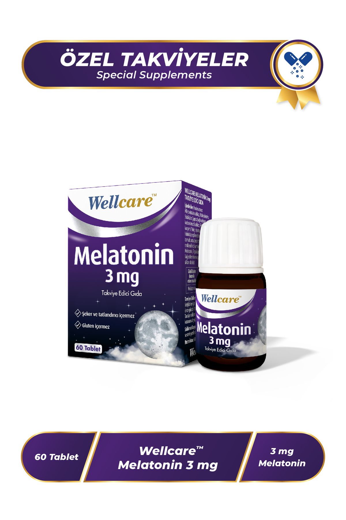 WellcareMelatonin 3 Mg 60Tablet