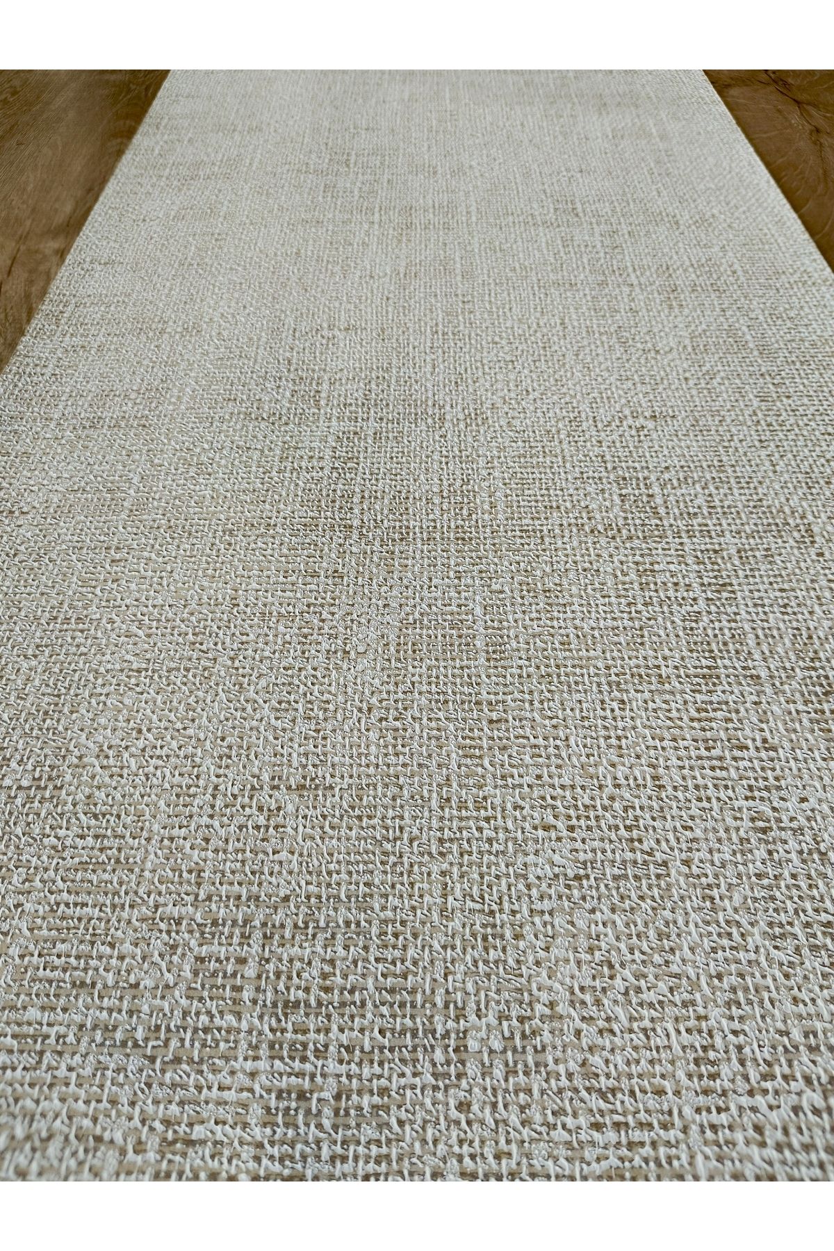 Kendinden Desenli Krem Kabartmalı Silinebilir Sade Duvar Kağıdı 5 M² (EN: 53 CM BOY: 10 METRE)