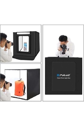 Puluz Profesyonel 60x60 Cm Led Işıklı Ürün Fotoğraf Çekim Çadırı Image 0