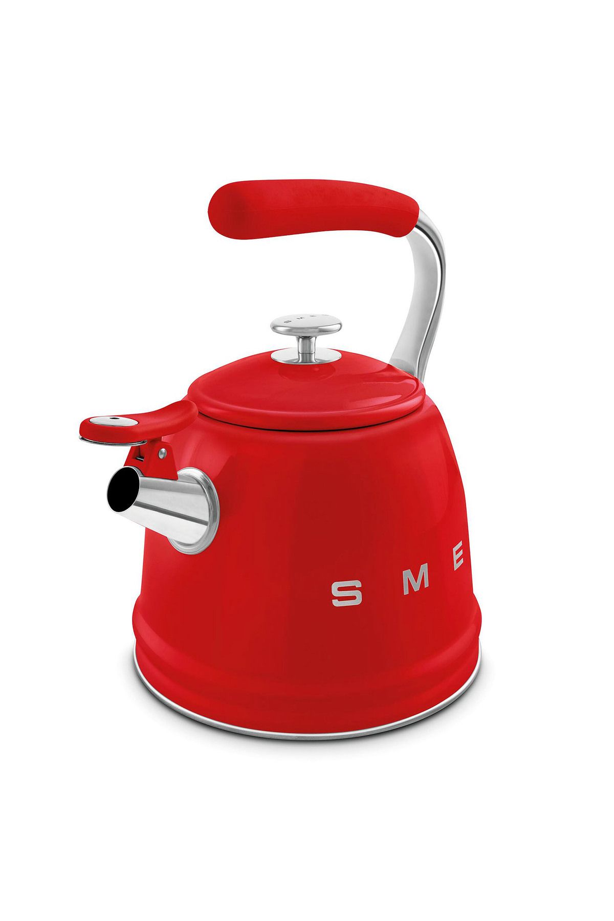 50's Style Kırmızı Set Üstü Düdüklü Kettle 2.3 Lt