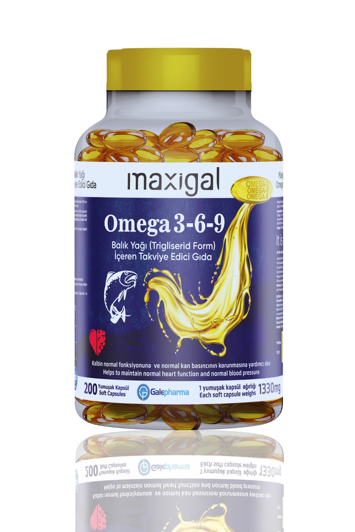 MaxigalOmega 3,6,9 BalıkYağı ( Form) 200 Kaps...