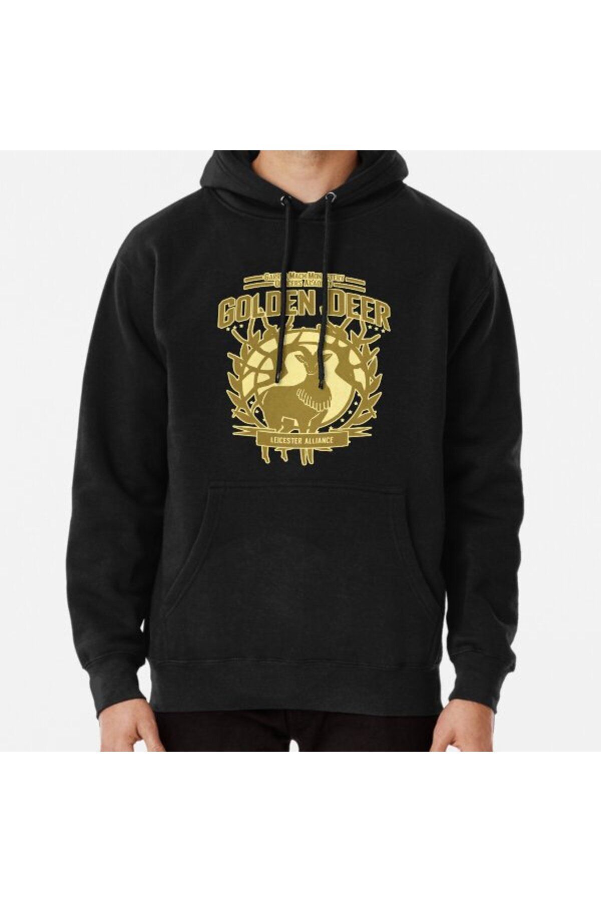 Hvit Stein Golden DeerBaskılı Sweatshirt