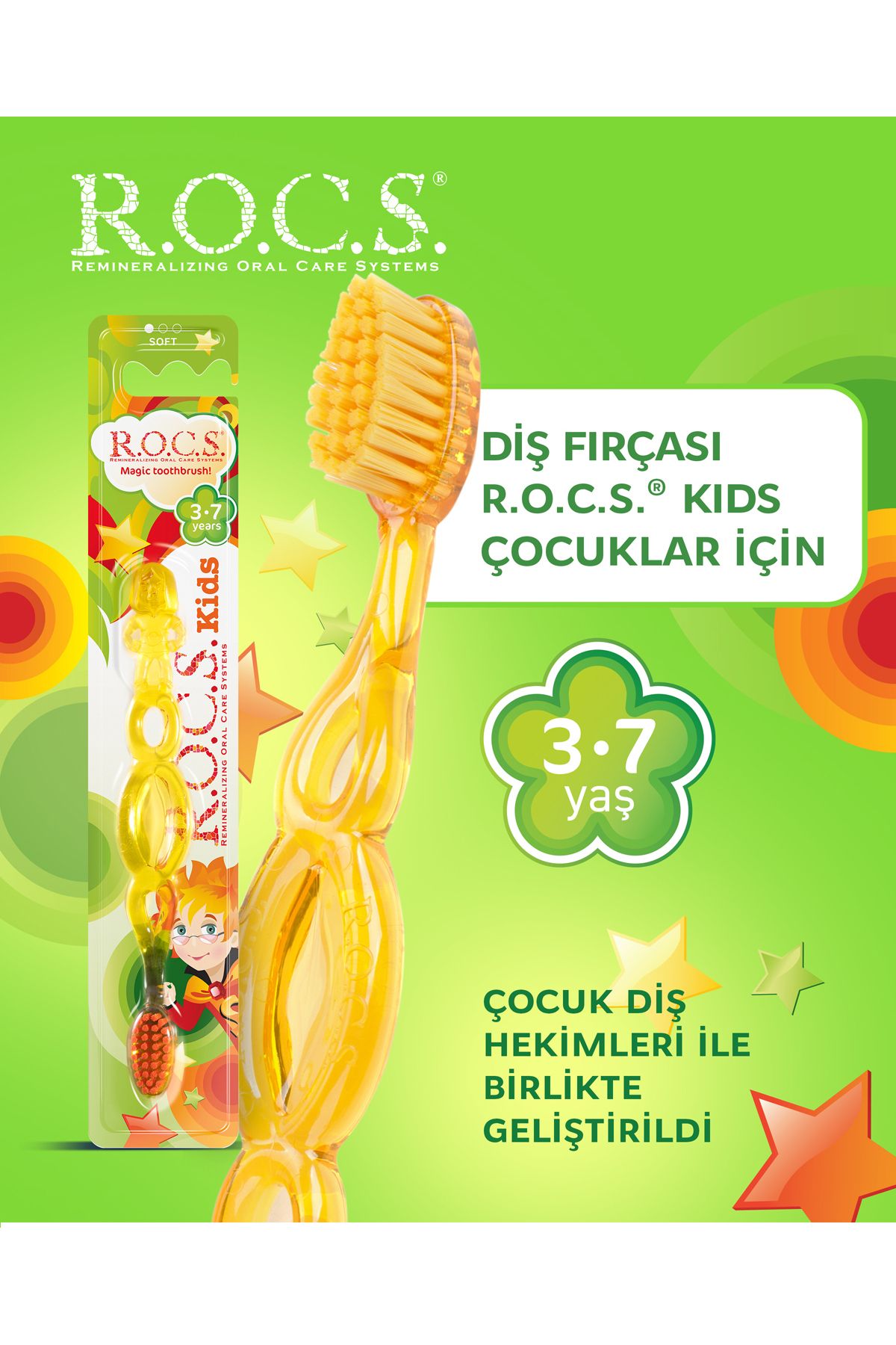 R.O.C.S.Kids Diş Fırça 3-7Yaş Sarı 4607152730...