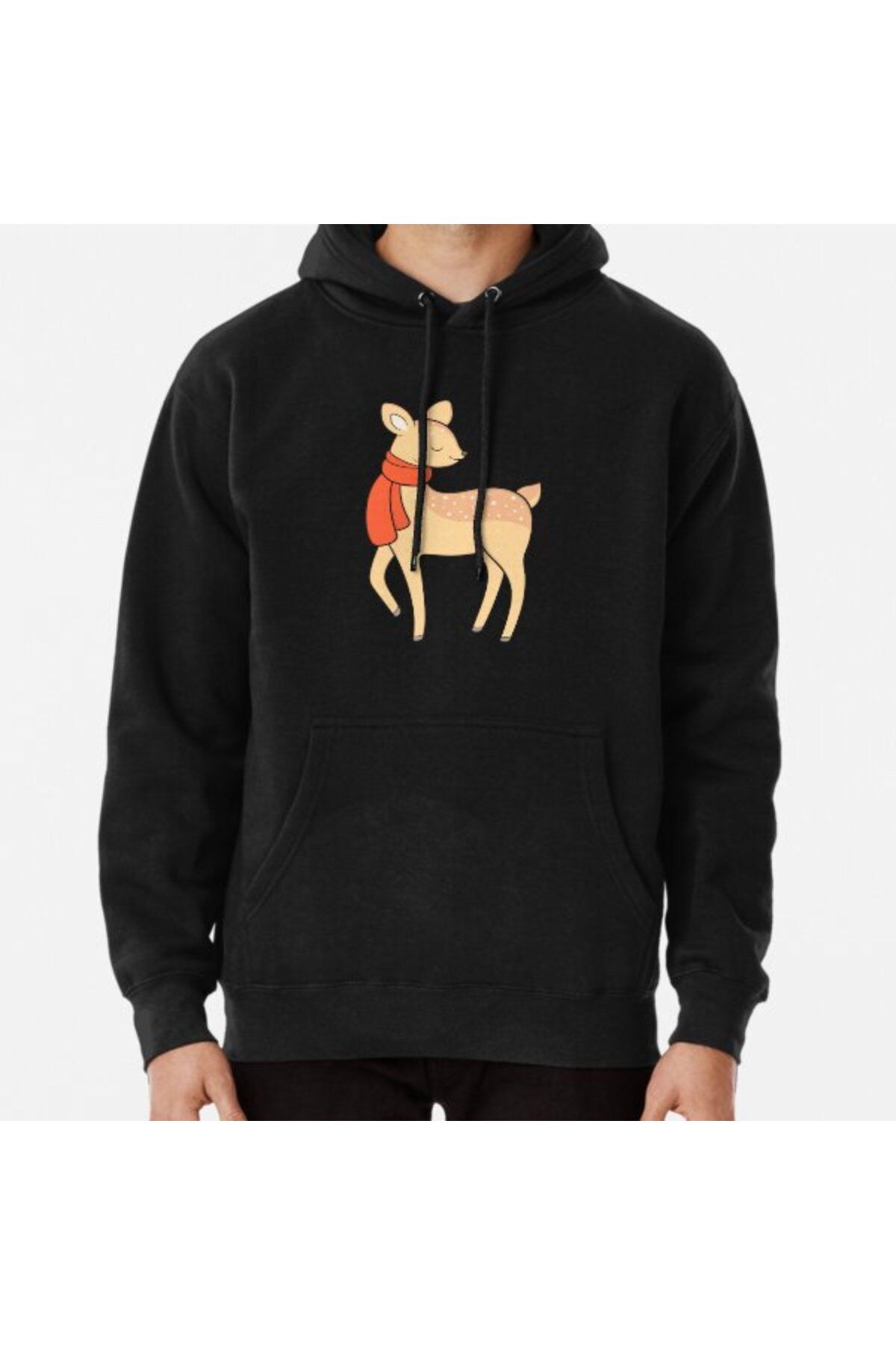 Hvit Stein Deer BaskılıSweatshirt