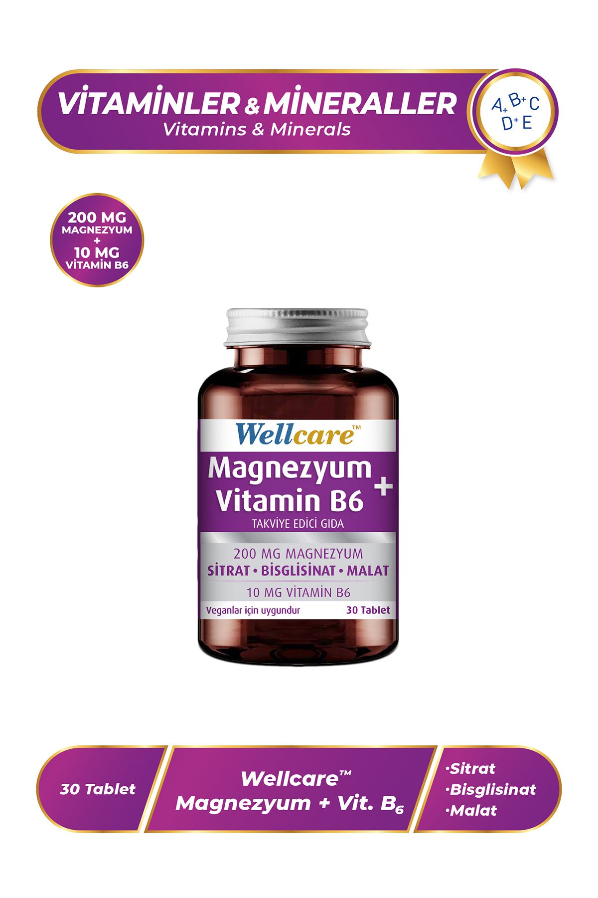 WellcareMagnezyum Vitamin B6- 30 Tablet