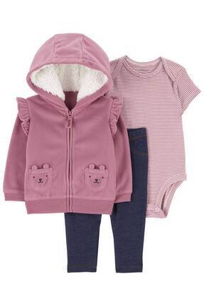Kız Bebek Hırkalı Set 3'lü Paket Image 0