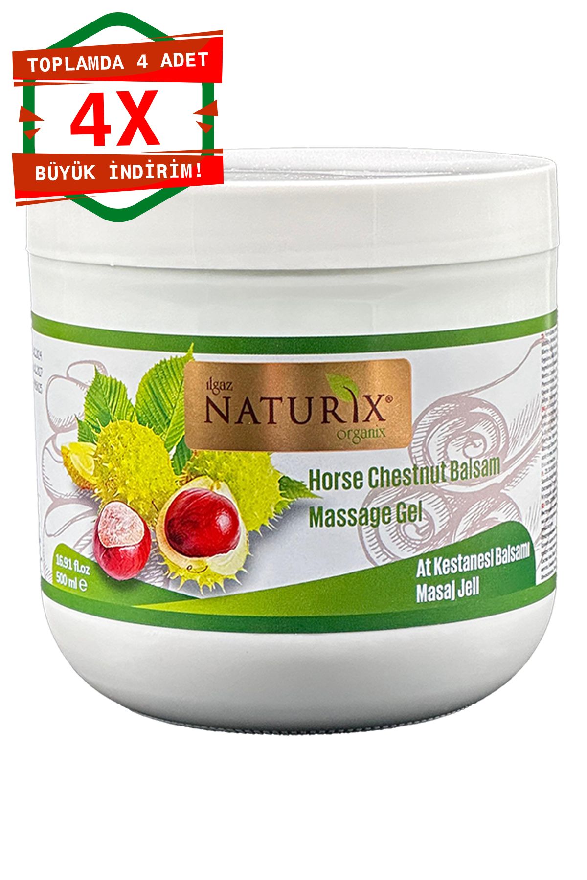 Naturix At Kestanesi MasajJeli 500 ml  4'lü