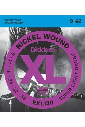 EXL120 ELEKTRO GİTAR TEL SETİ, XL, 9-42, NICKEL WOUND, SU Nickel-plated steel Bright and c Image 0
