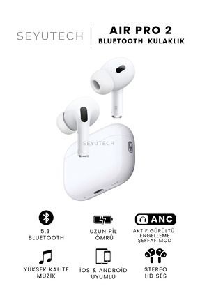 Air Pro2 ANC Bluetooth Kulaklık Gürültü Engelleme&Şeffaf Mod Ios ve Android Tüm TelefonlaraUyumlu Image 0