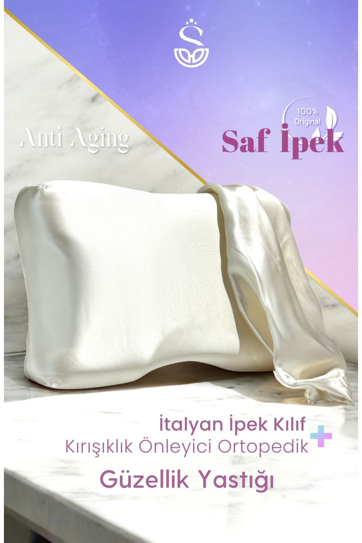 Shine PillowGüzellik Yastığı%100 Ekru Kılıflı...