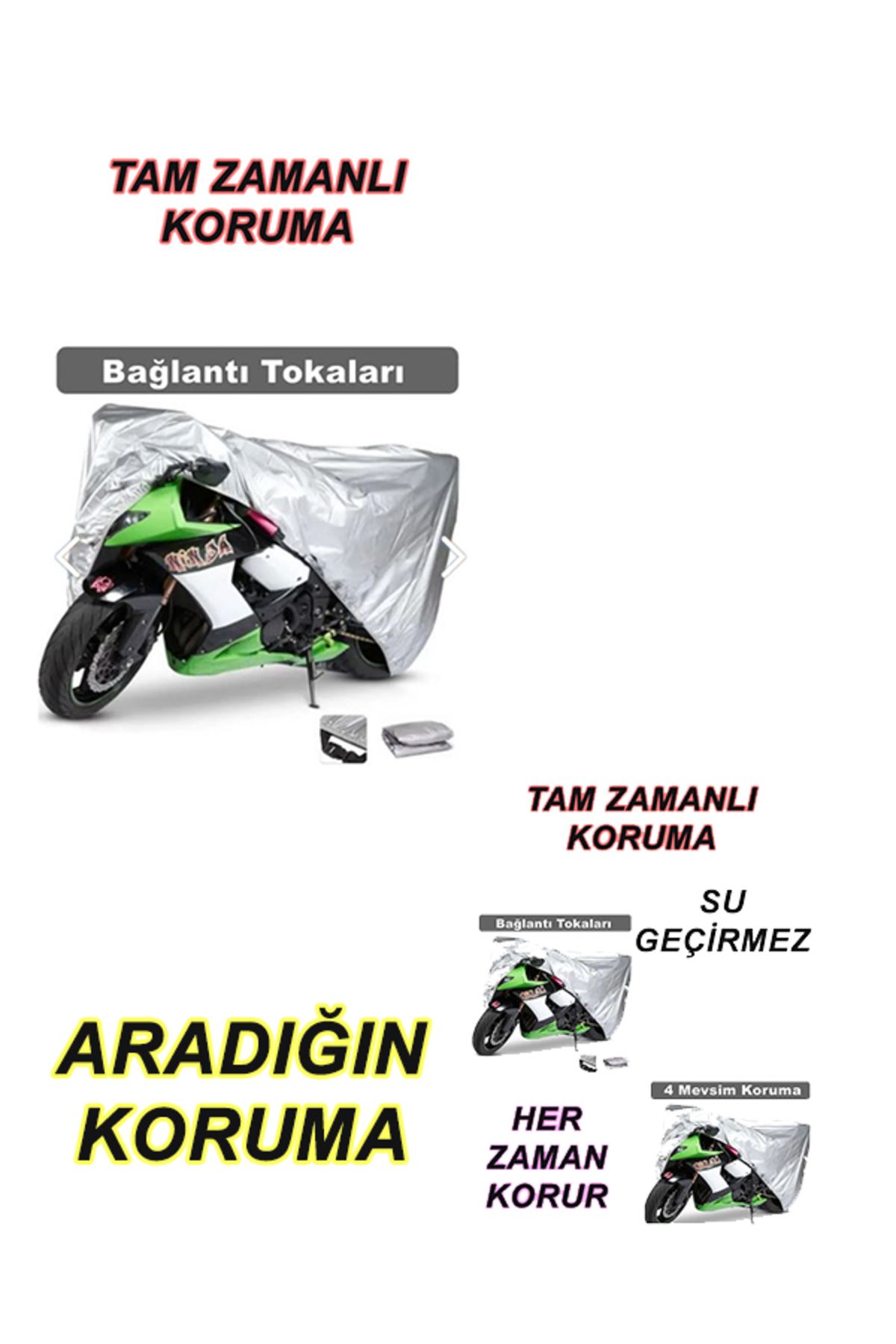 Belderia 250 Cc Arka Çanta Uyumlu Motor Branda Örtü Miflonlu Premium 4 Mevsim Koruma Gri