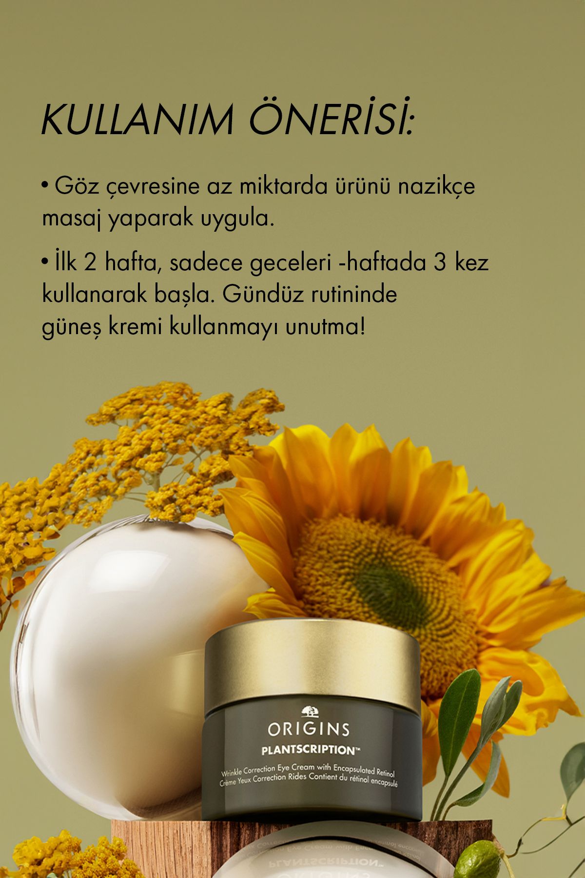 Plantscription™ Kapsüllenmiş Retinol Içeren Kırışıklık Görünümü Karşıtı Göz Kremi 15 ml