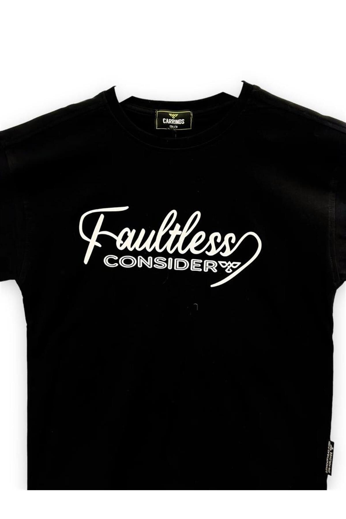 Erkek Çocuk Kabartmalı Faultless Yazılı Tshirt