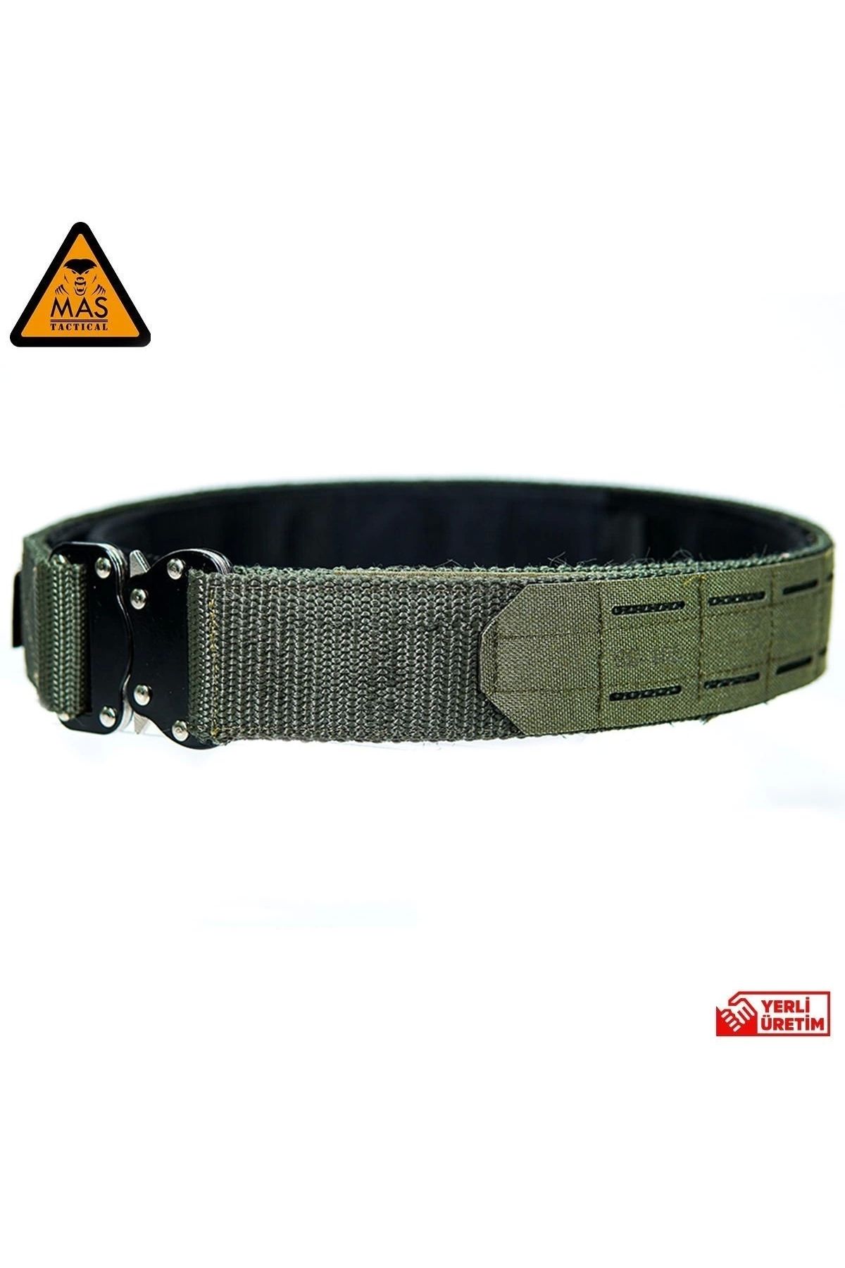 GÖREV KEMERİ LAZER MOLLE ÇELİK TOKA 6163 Haki MAS-12 14-20