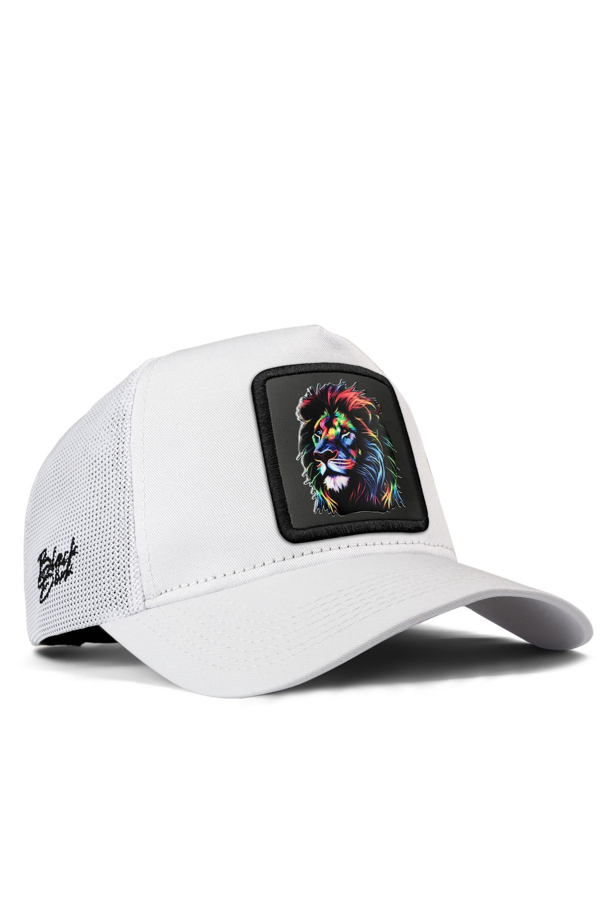 V1 Trucker Aslan - 7sb Kod Logolu Unisex Beyaz Şapka (CAP)