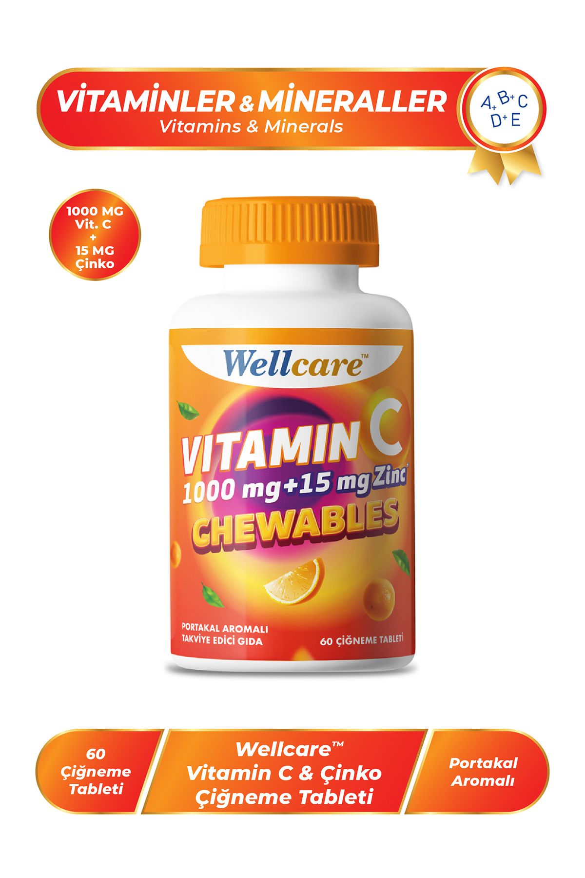 WellcareVitamin C & ÇinkoÇiğneme Tablet - 60...