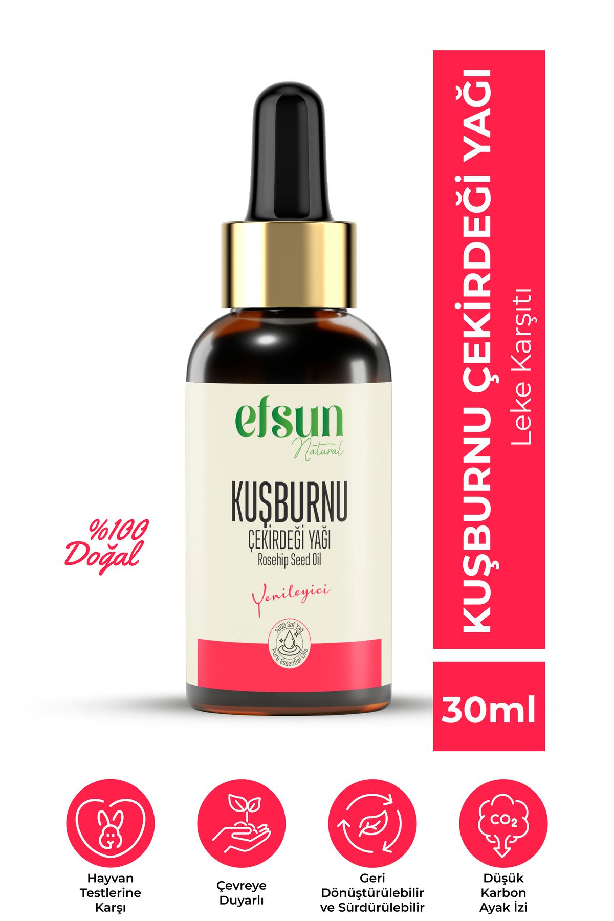 Efsun NaturalKuşburnuÇekirdeği Yağı %100 Saf...