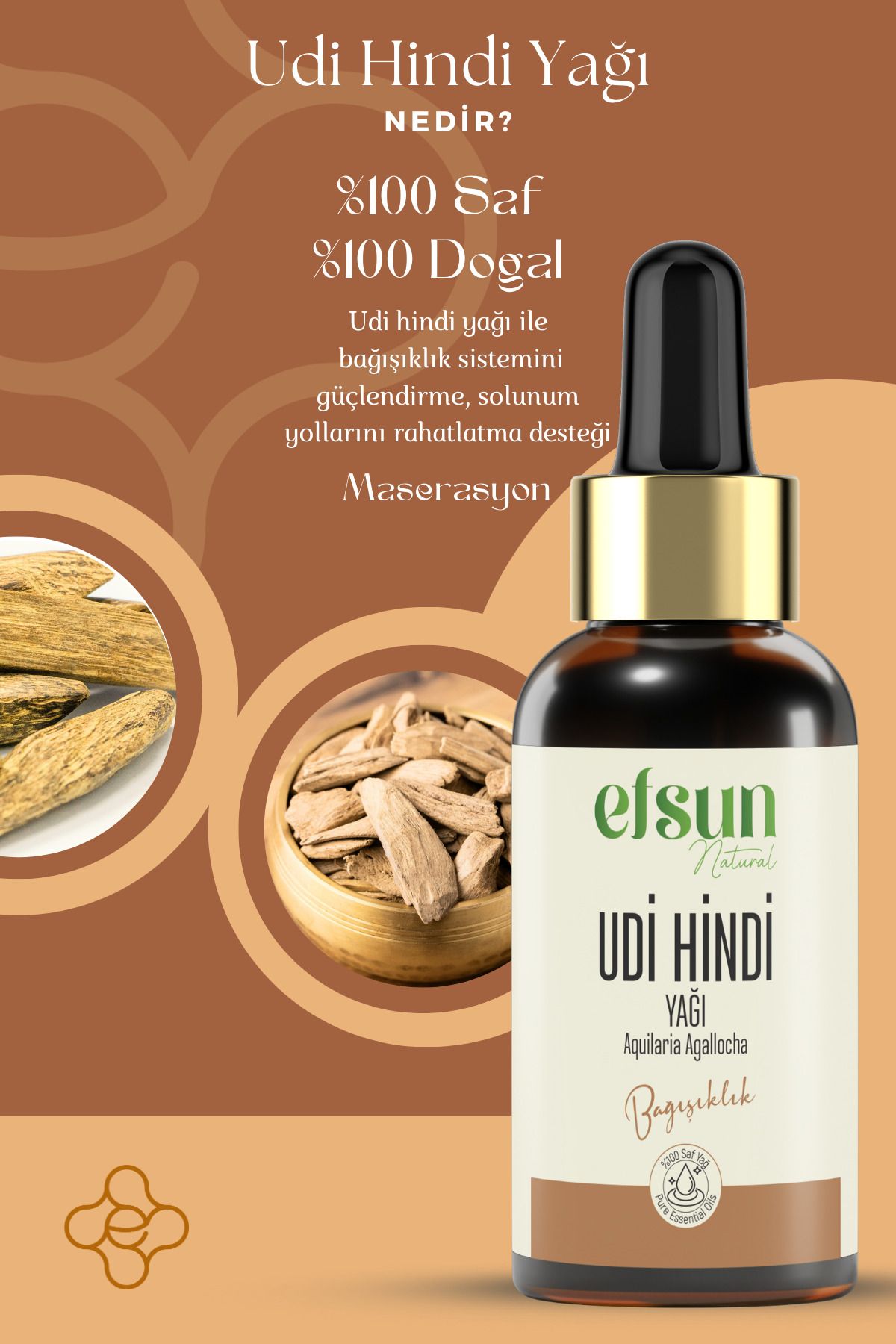 Udi Hindi Yağı %100 Saf ve Doğal 30 ml