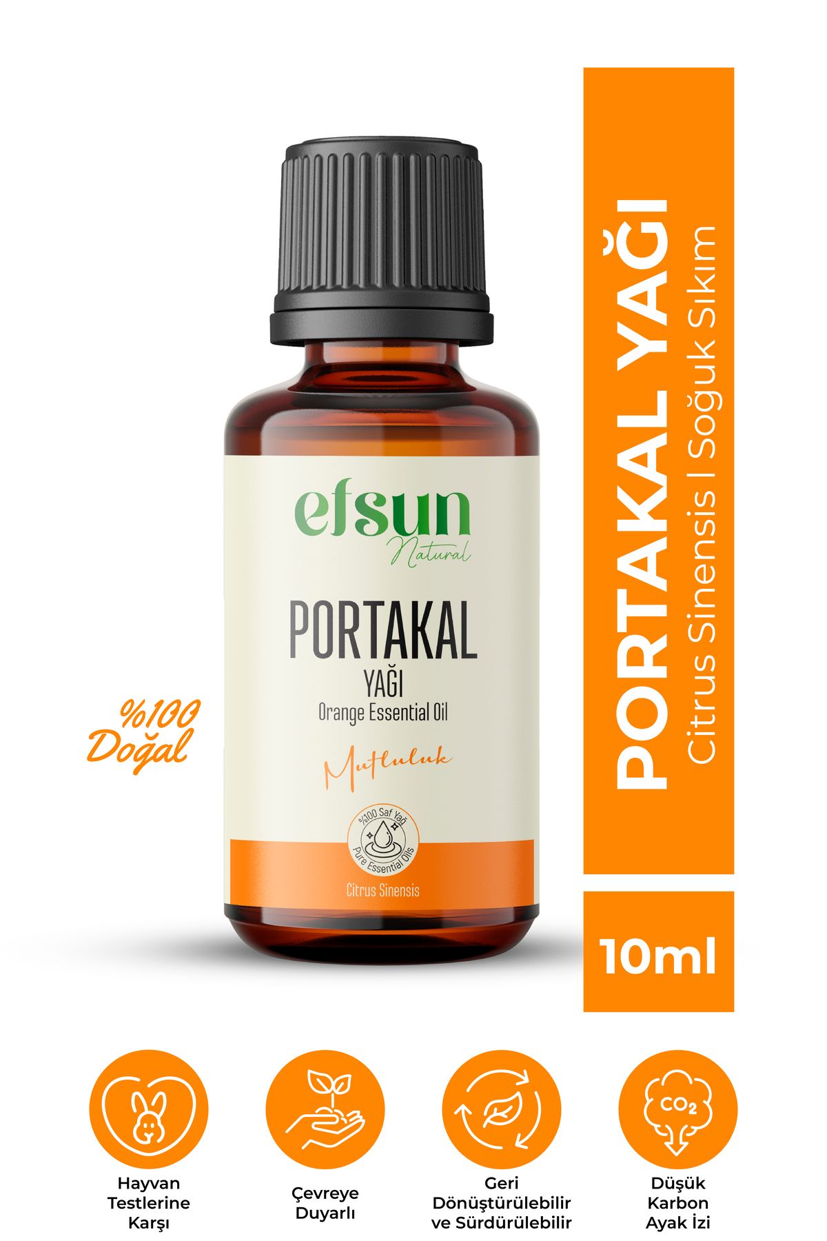 Efsun NaturalPortakal UçucuYağı %100 Doğal Sa...