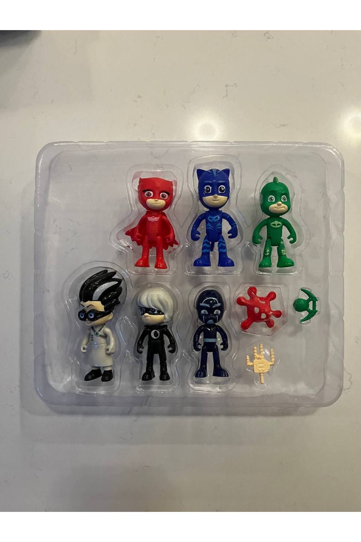 Pijamaskeliler Pjmasks Figür Oyuncak Seti 6lü Karakter Seti 9 Parça