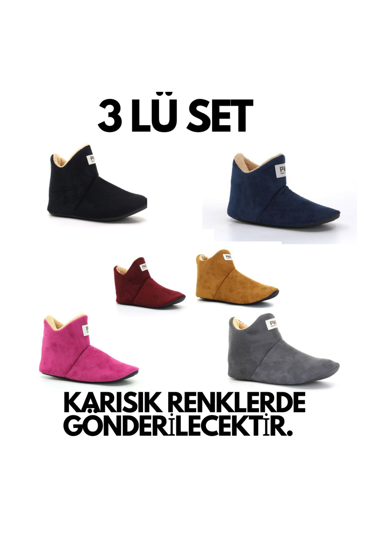 ŞENSHOESUnisex Içi Yünlü EvPandufu Ev Botu Ev...