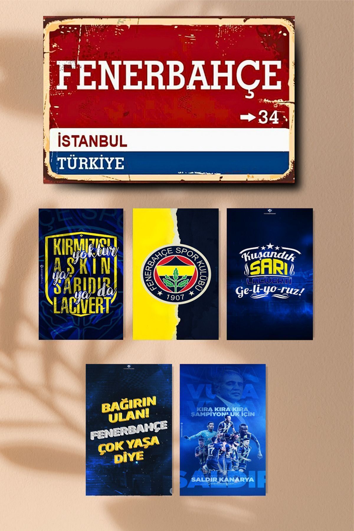 TABLOXFenerbahçe,'EfsaneSözleri ,Ahşap Poster...