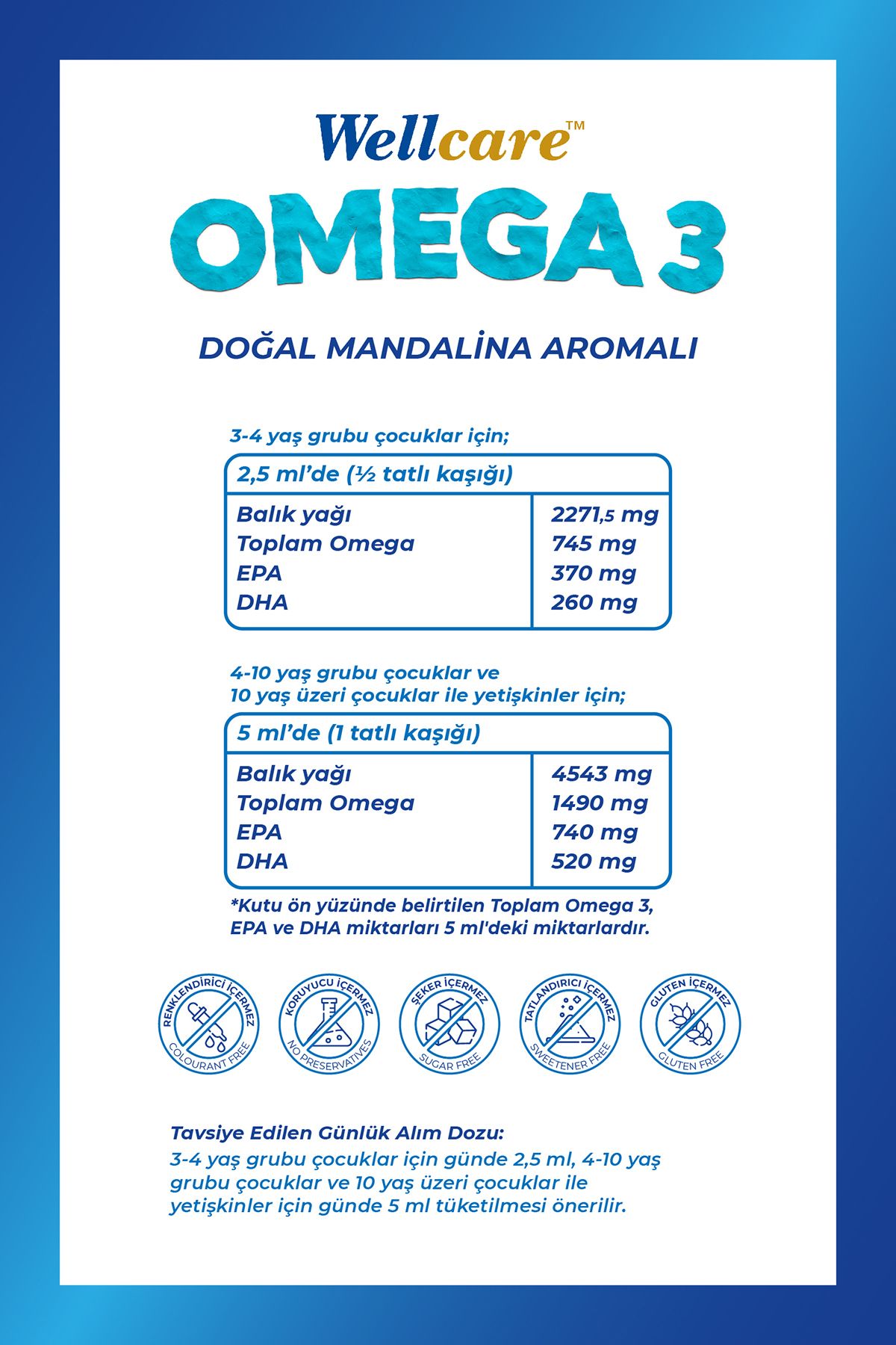 Omega 3 Doğal Mandalina Aromalı Balık Yağı - 150 ml