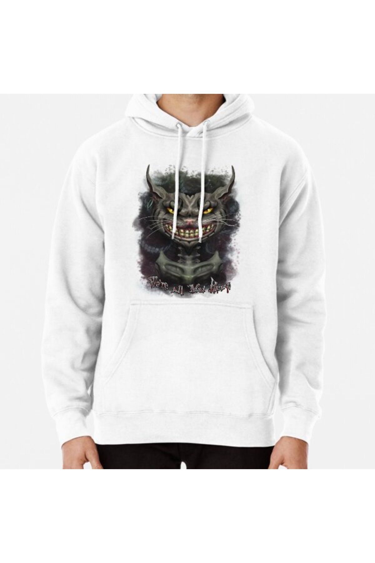 Hvit SteinCheshire CatBaskılı Sweatshirt