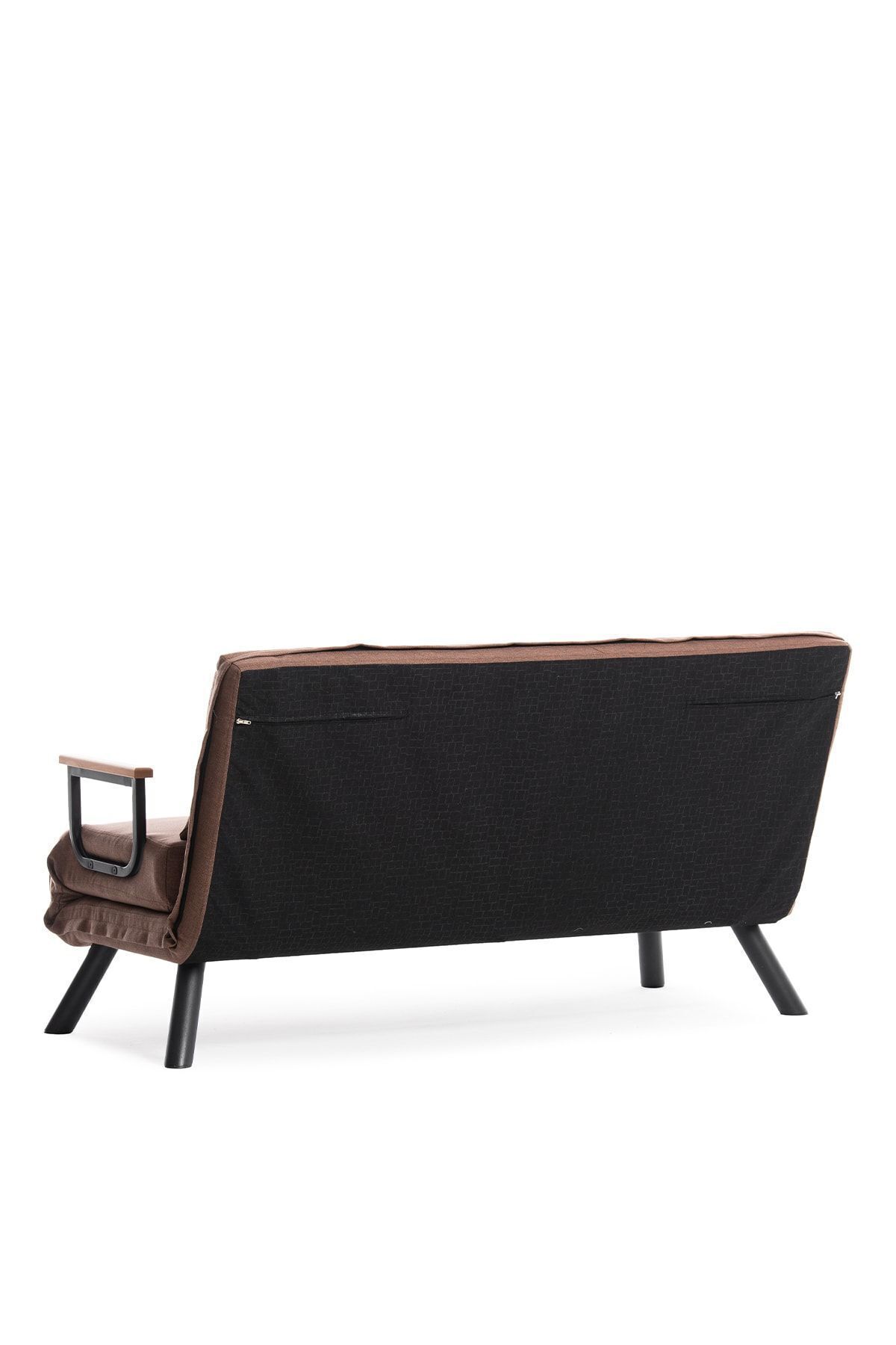 مبل تاشو کتان دو نفره ساندو قهوه ای روشن