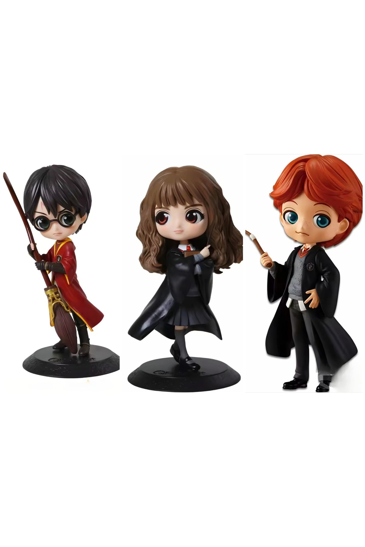 Bandaı Q Posket Harry Potter, Hermione Granger Ve Ron Weasley Chibi Figür Seti (14-15 CM)