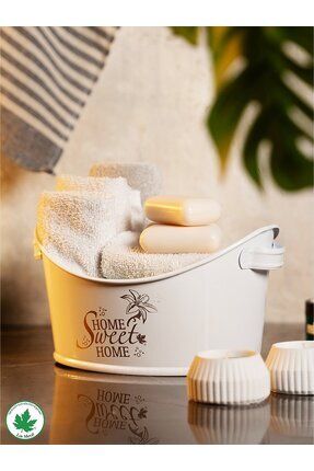 Kayık Metal Banyo Organizeri (Home Sweet Home Baskılı) Image 0