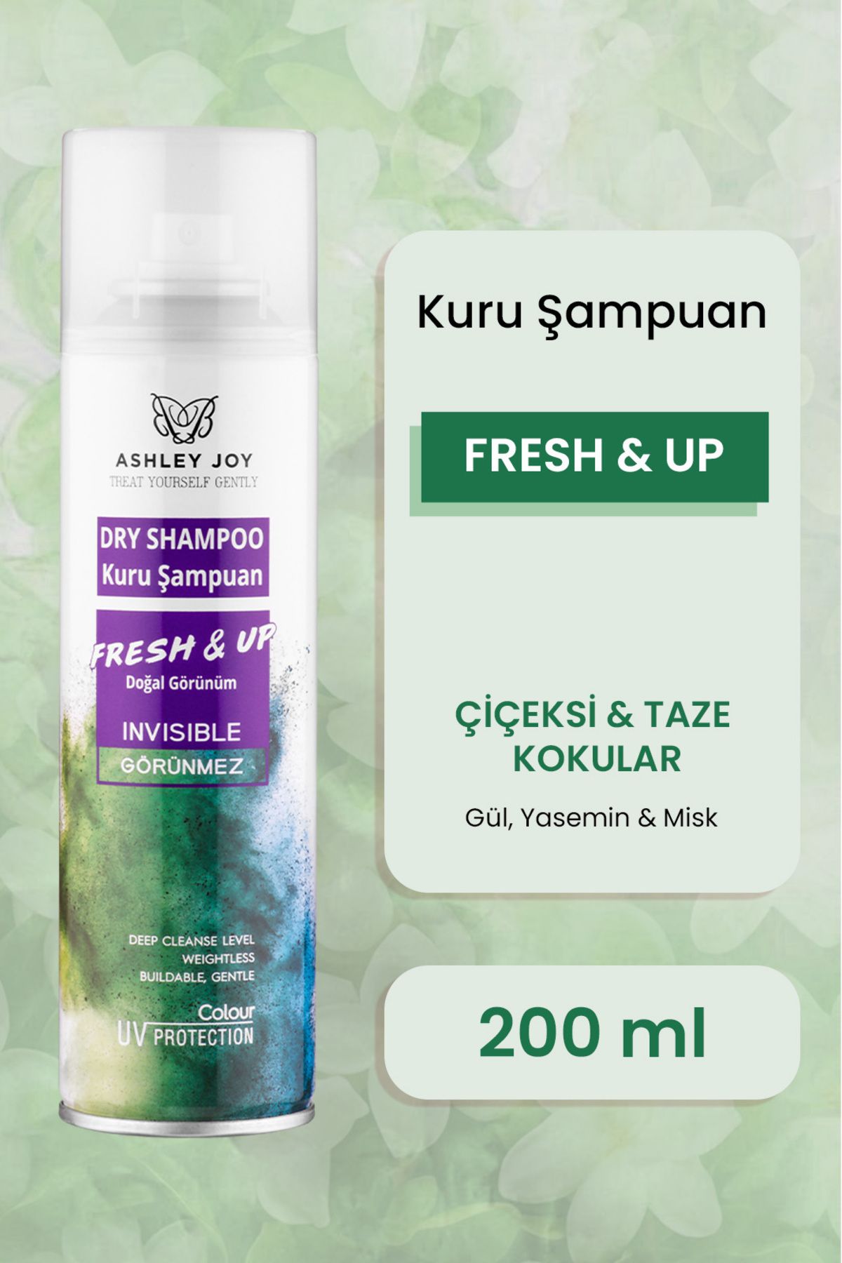 Çabuk Sönen Ve Yağlanan Saçlar Için Uv Korumalı Doğal Görünüm Kuru Şampuan 200 ml