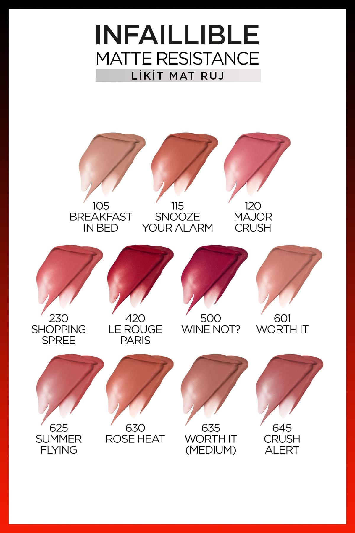 رژلب مات مایع Infaillible Matte Resistance - 630 Rose Heat