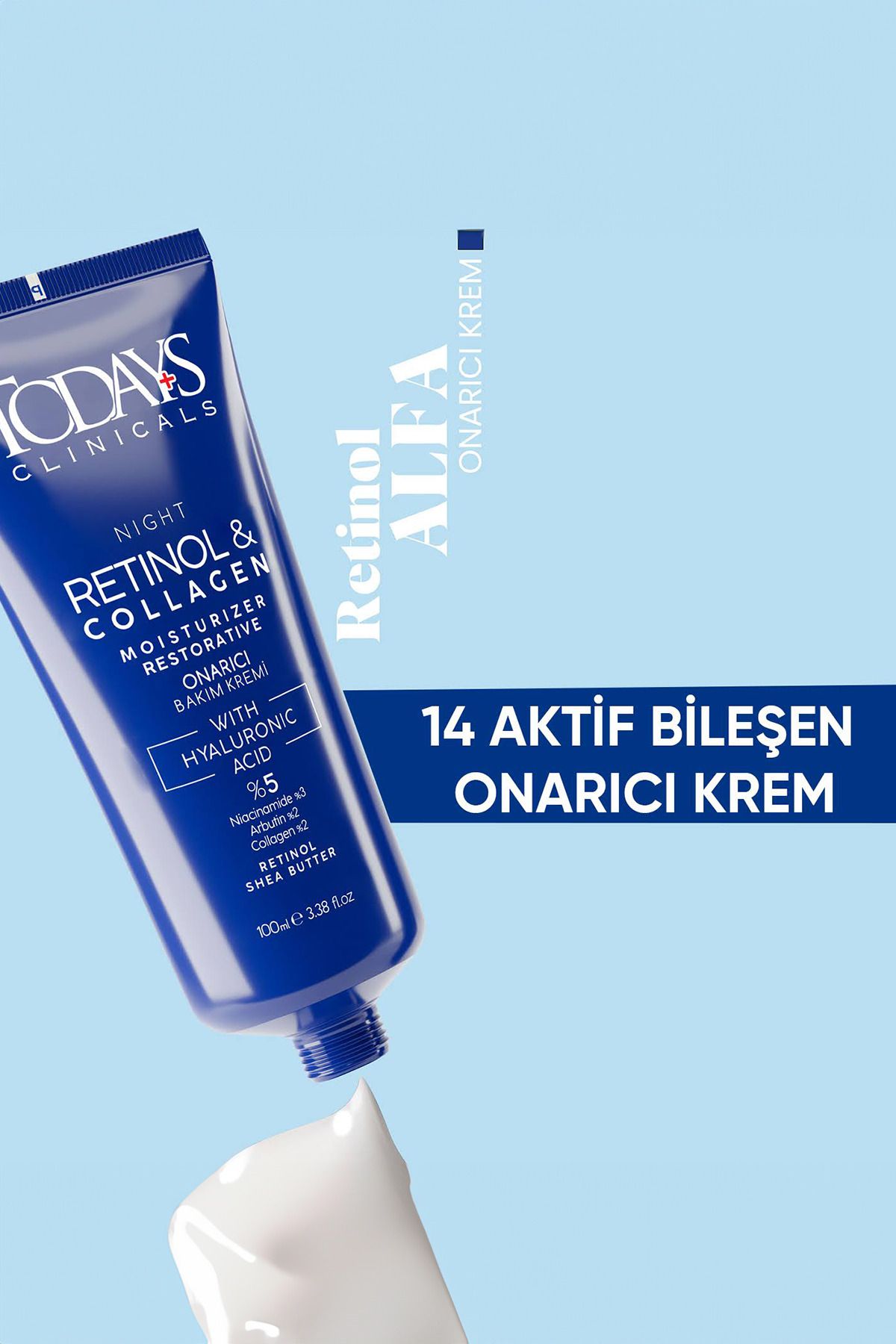 Onarıcı Krem - Retinol Shea Butter Hyaluronic Acıd %5 Collagen % 2 Arbutin % 2