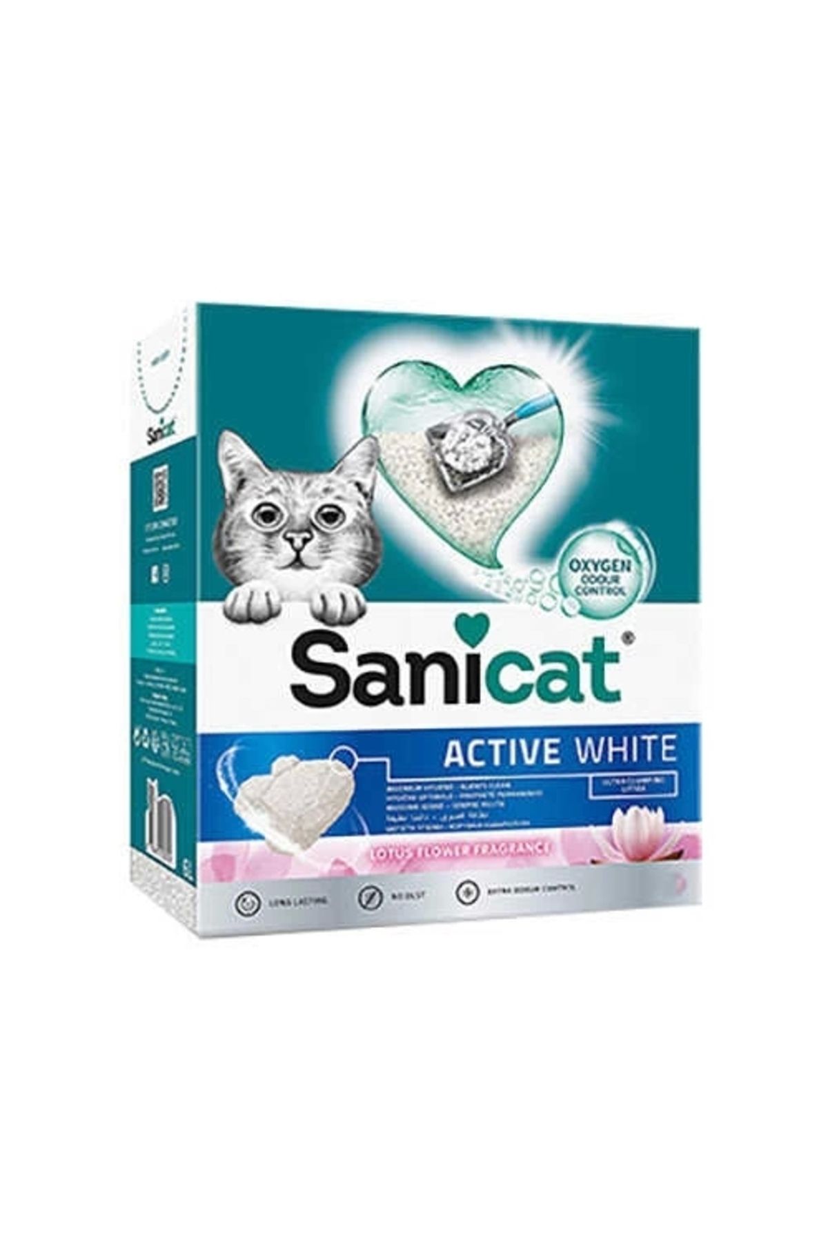 SanicatActive WhiteTopaklanan Kedi Kumu Lotus...