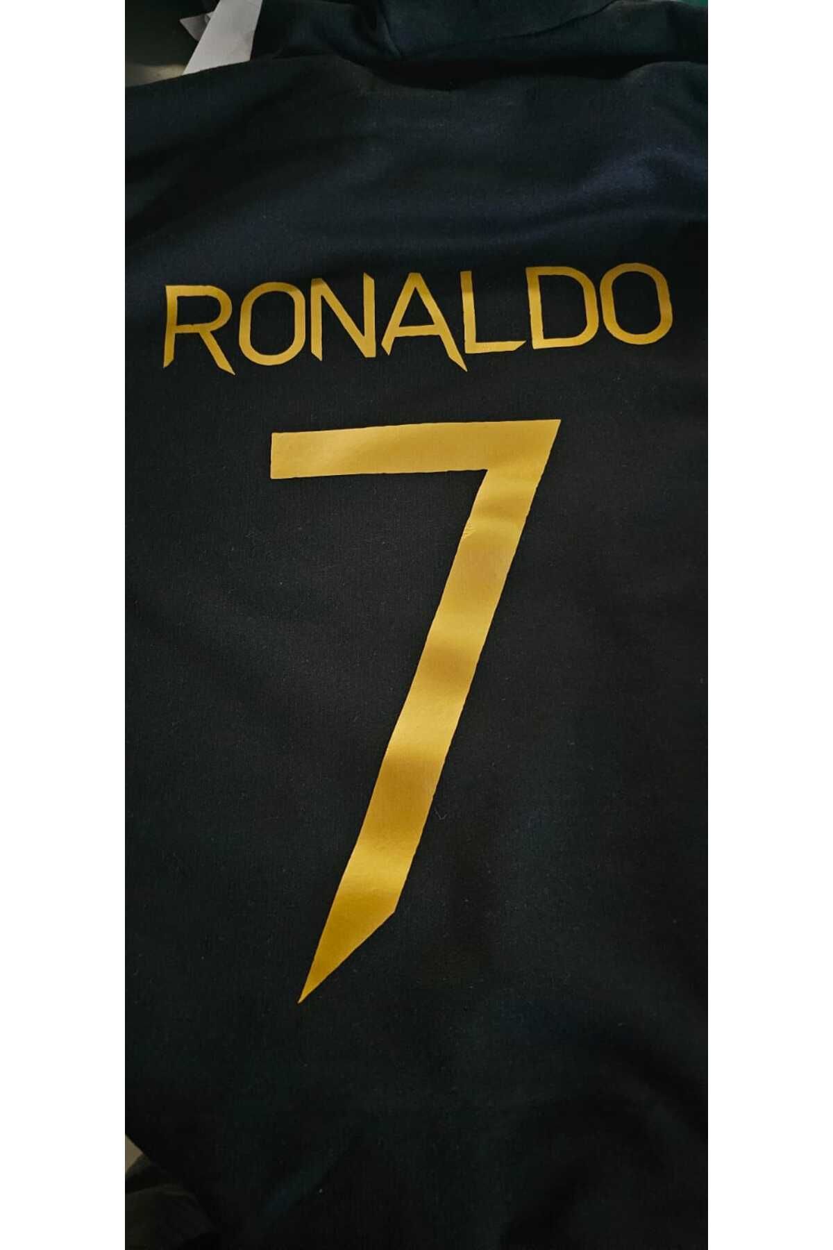 Ronaldo Forma Ön Arka Özel Tasarım Baskılı Kapşonlu Unisex Sweatshirt Hoodie